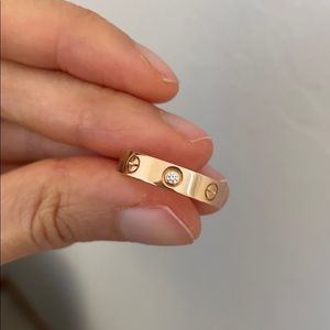 Cartier rose gold love wedding band